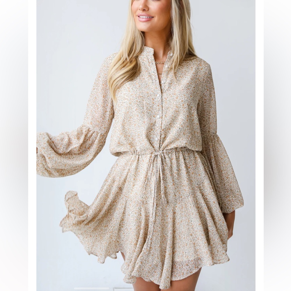 Dress Up Hopeless Romantic Floral Mini Dress
